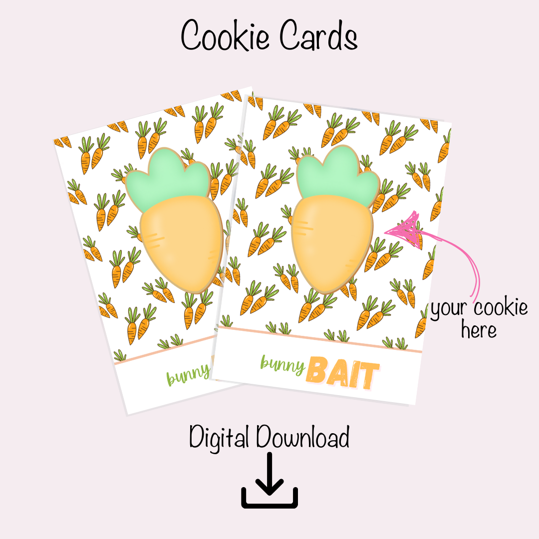 Bunny Bait Cookies Bait And Tackle Bunny Bait Cookie Card, Instant Download  Easter Cookie Tag