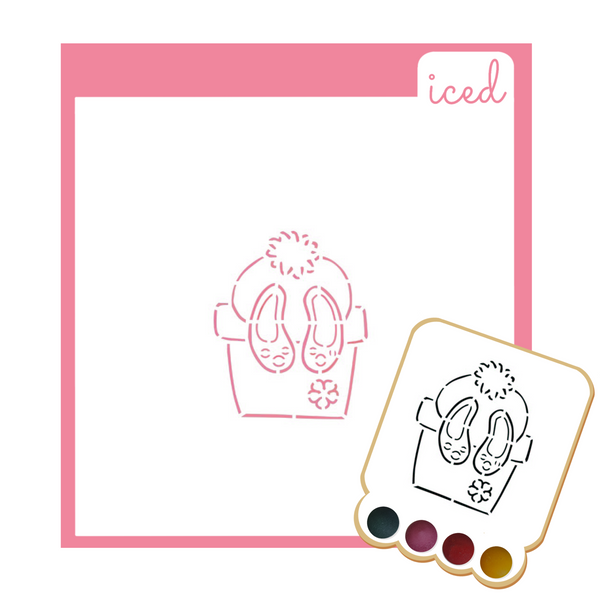 PYO Stencil - Easter Bunny in Flower Pot