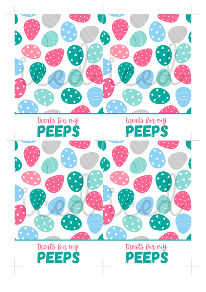 Cookie Card Digital Download  - Treats for my Peeps - Eggs