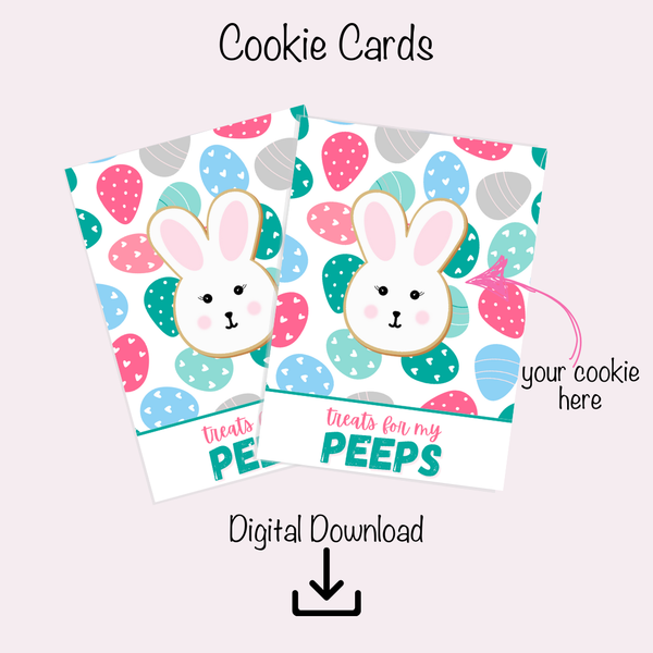 Cookie Card Digital Download  - Treats for my Peeps - Eggs
