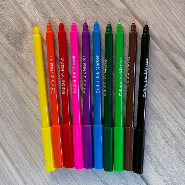 Edible Marker Pens Dual Tip-  Set of 10