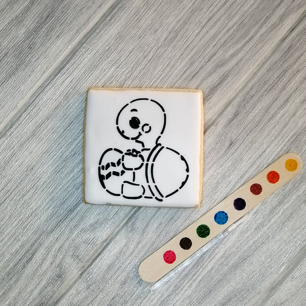 PYO Stencil - Easter Turtle with Egg