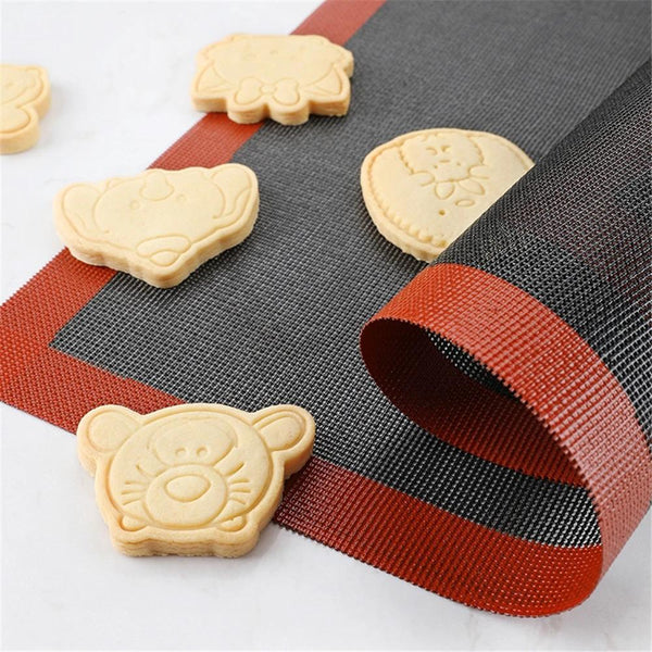 Perforated Silicone Baking Mats - Black