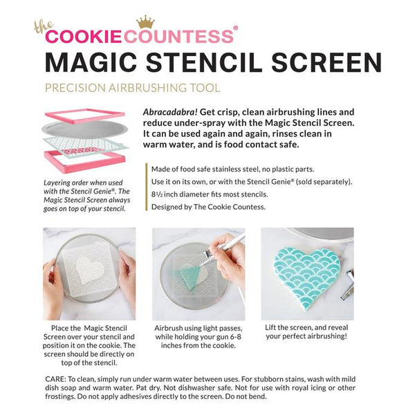 Cookie Countess Magic Stencil Screen Airbrushing Tool
