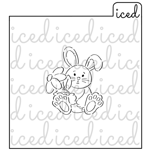 PYO Stencil - Bunny with Flower