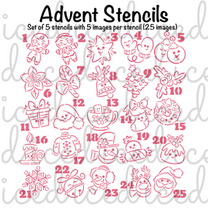 PYO Stencil - Advent Set (with numbers)