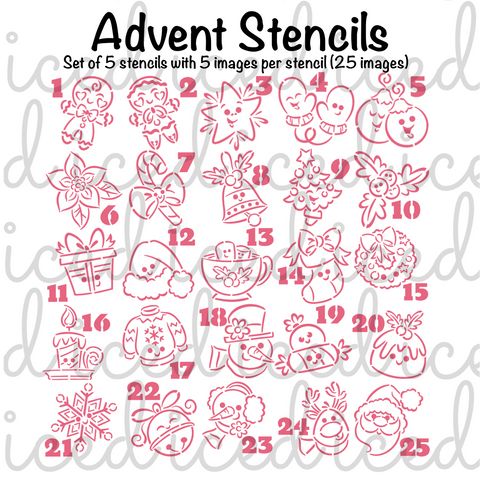 PYO Stencil - Advent Set (with numbers)