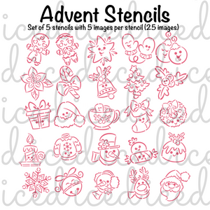 PYO Stencil - Advent Set (without numbers)