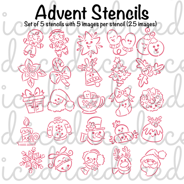 PYO Stencil - Advent Set (without numbers)