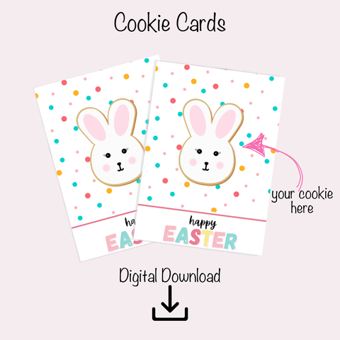 Cookie Card Digital Download  - Happy Easter Dots