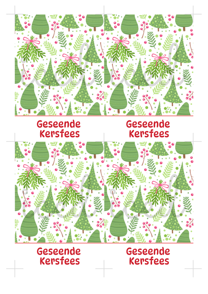 Cookie Card Digital Download  - Geseende Kersfees Trees
