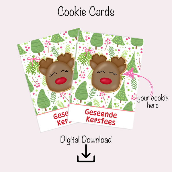 Cookie Card Digital Download  - Geseende Kersfees Trees