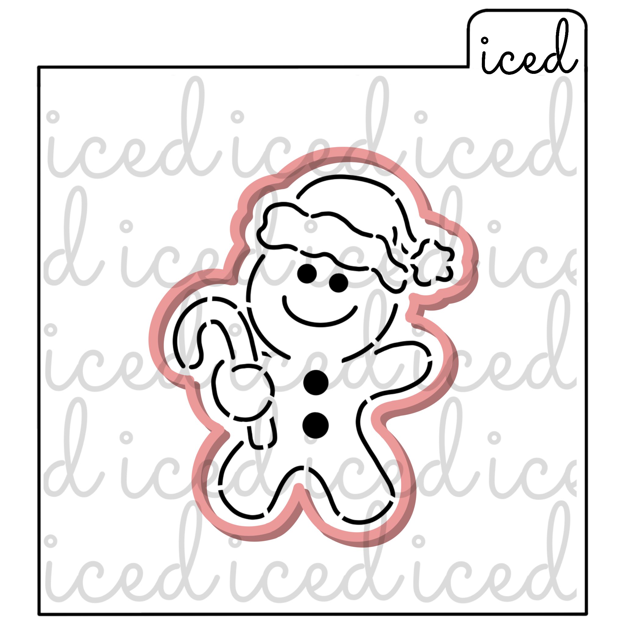 PYO Gingerbread Man Stencil and Cutter Set
