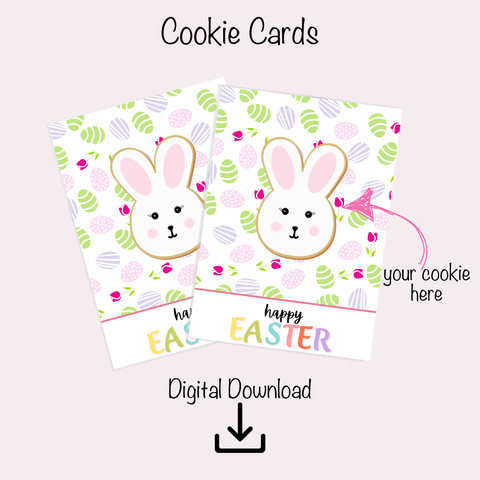 Cookie Card Digital Download  - Happy Easter Tulips
