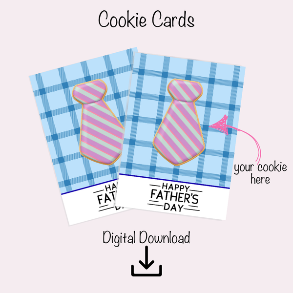 Cookie Card Digital Download  - Happy Father's Day
