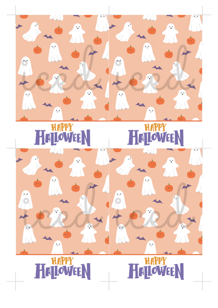 Cookie Card Digital Download  - Happy Halloween Ghost