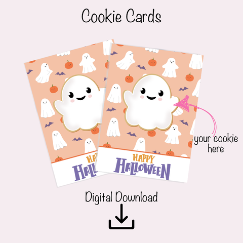 Cookie Card Digital Download  - Happy Halloween Ghost