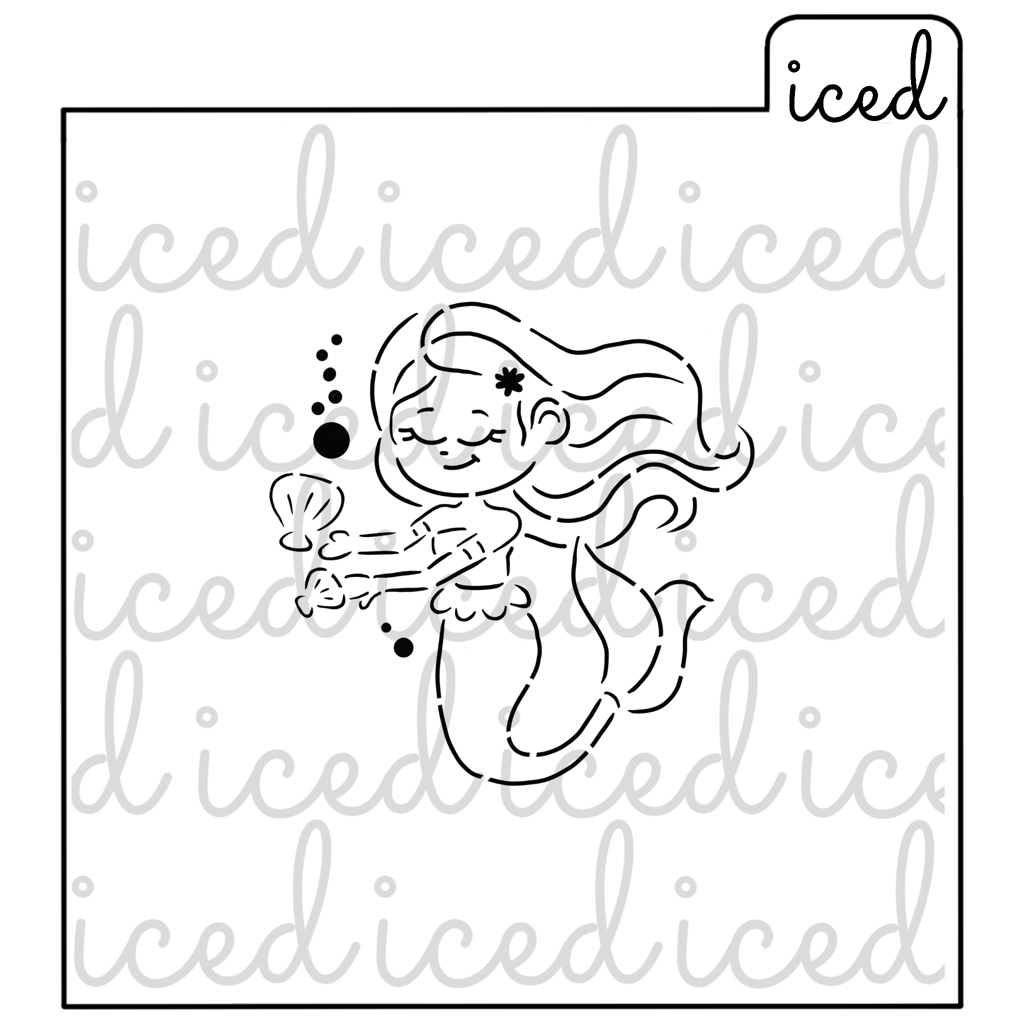 PYO Stencil - Mermaid with Shells