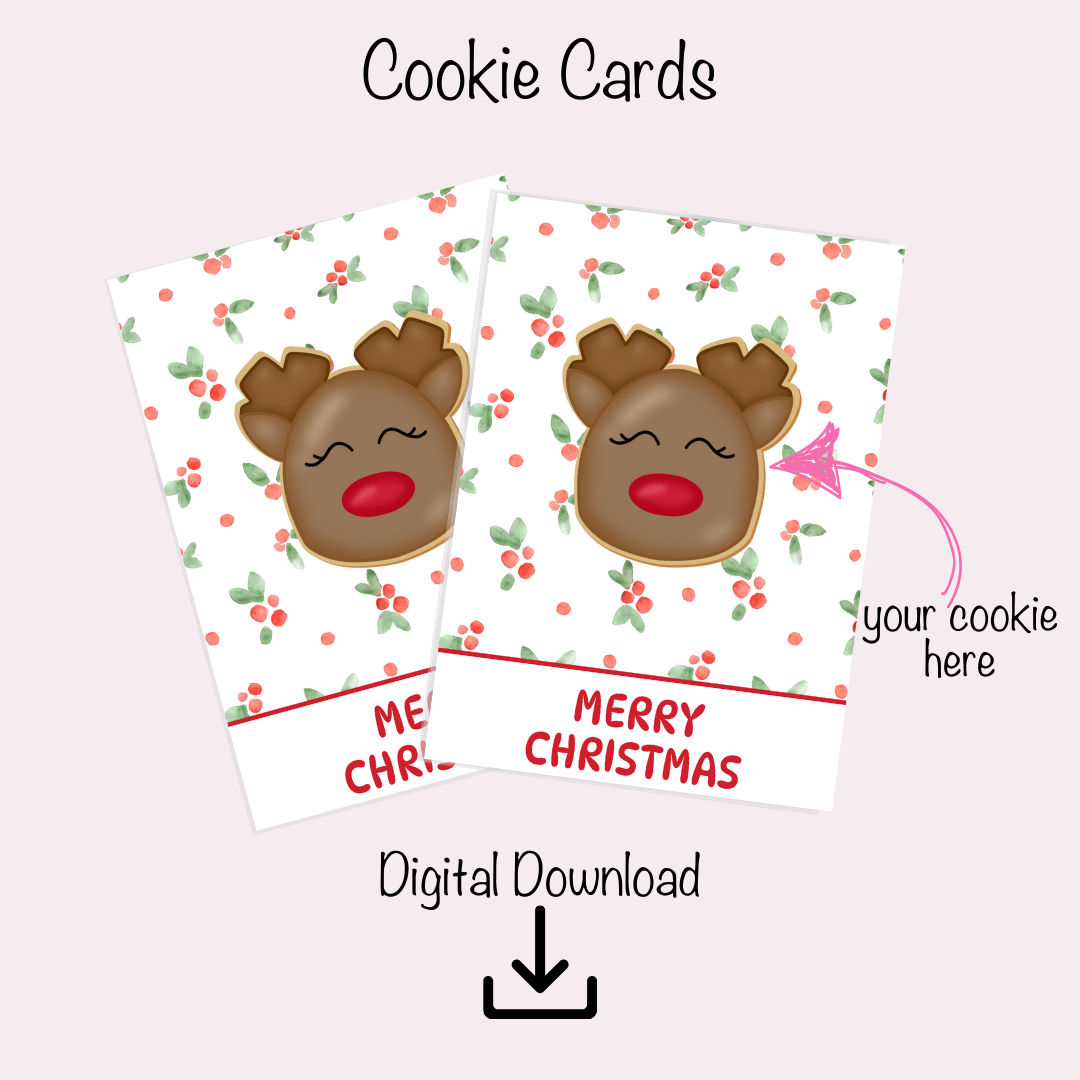 Cookie Card Digital Download  - Merry Christmas