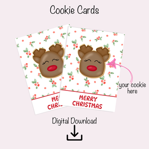 Cookie Card Digital Download  - Merry Christmas