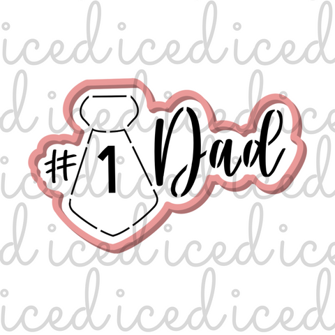 Number 1 Dad Stencil and Cutter Set
