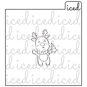 PYO Stencil - Reindeer with Tree