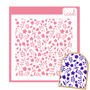 Background Stencil - Spring Flowers