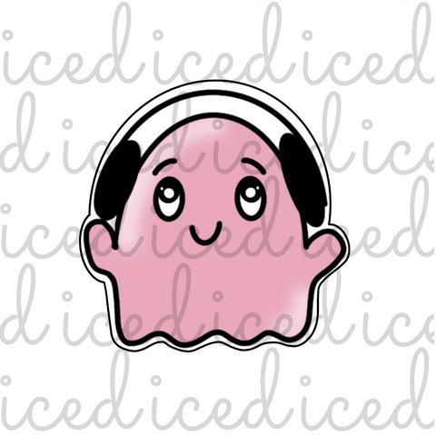 Ghost with Headphones Cutter