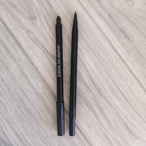 Black Edible Marker Pen Dual Tip-  Set of 2